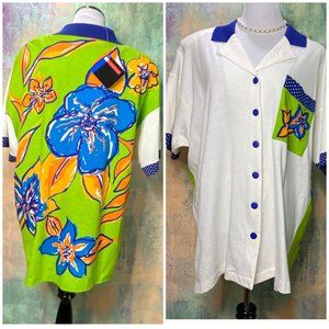NWT📌I.B Diffusion Vintage Colorful Cotton Shirt
